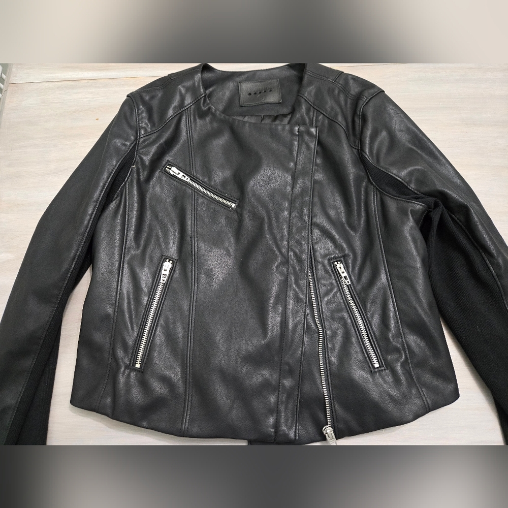 BlankNYC Faux Leather Moto Jacket Womens Large